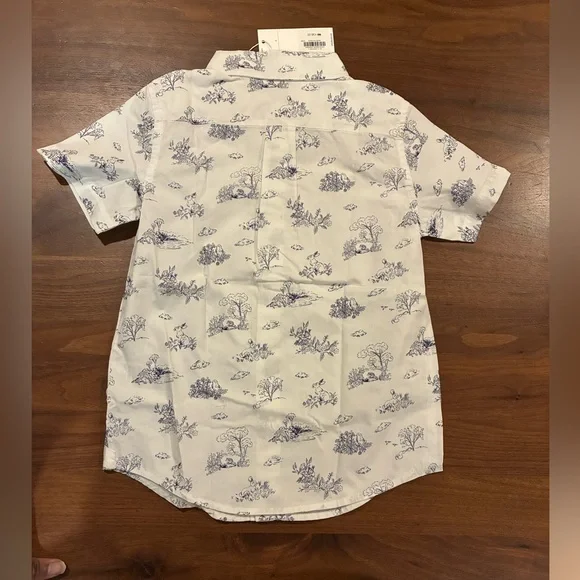 NWT- Janie and Jack White Bunny Poplin Shirt - Picture 2 of 4